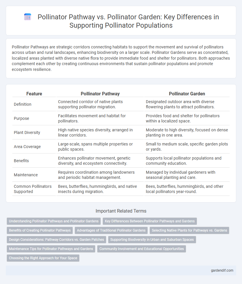 Pollinator Pathway vs. Pollinator Garden: Key Differences in Supporting Pollinator Populations