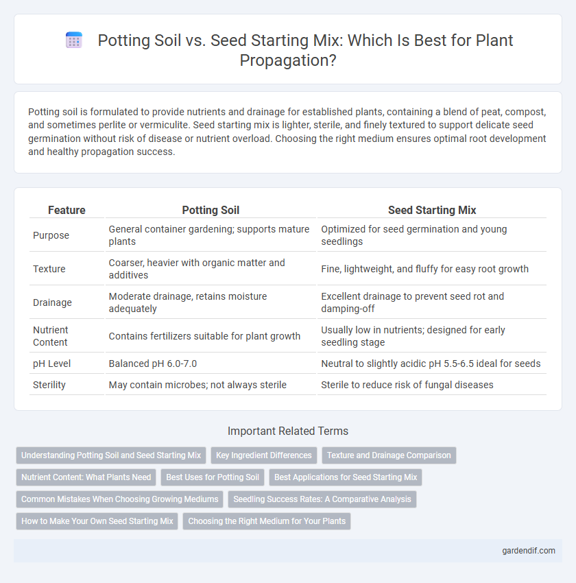 Potting Soil vs. Seed Starting Mix: Which Is Best for Plant Propagation?