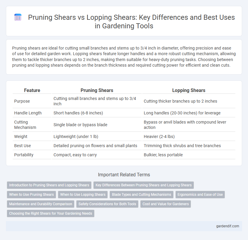 Pruning Shears vs Lopping Shears: Key Differences and Best Uses in Gardening Tools