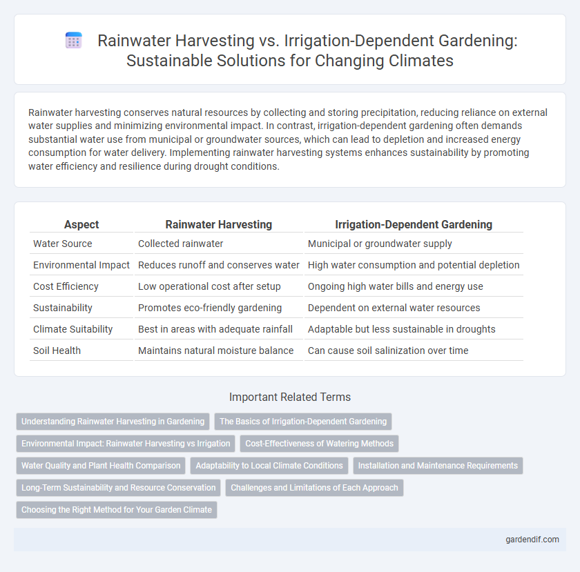 Rainwater Harvesting vs. Irrigation-Dependent Gardening: Sustainable Solutions for Changing Climates