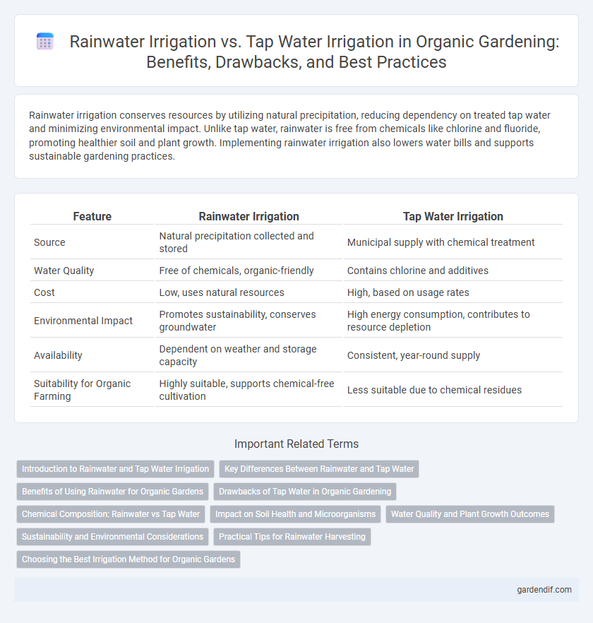 Rainwater Irrigation vs. Tap Water Irrigation in Organic Gardening: Benefits, Drawbacks, and Best Practices