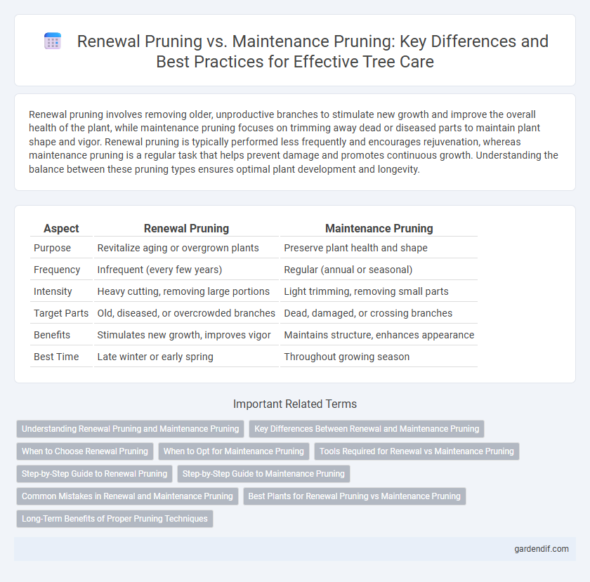 Renewal Pruning vs. Maintenance Pruning: Key Differences and Best Practices for Effective Tree Care