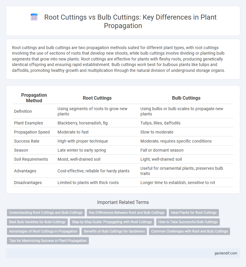 Root Cuttings vs Bulb Cuttings: Key Differences in Plant Propagation