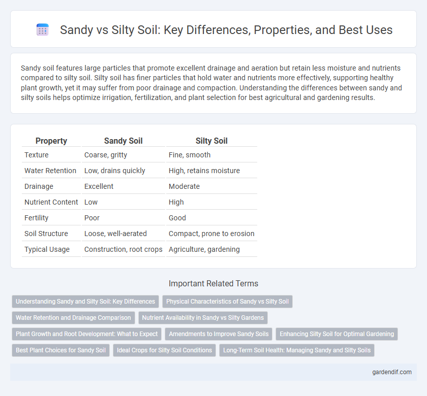 Sandy vs Silty Soil: Key Differences, Properties, and Best Uses