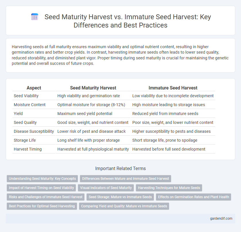 Seed Maturity Harvest vs. Immature Seed Harvest: Key Differences and Best Practices