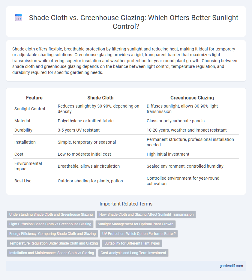 Shade Cloth vs. Greenhouse Glazing: Which Offers Better Sunlight Control?