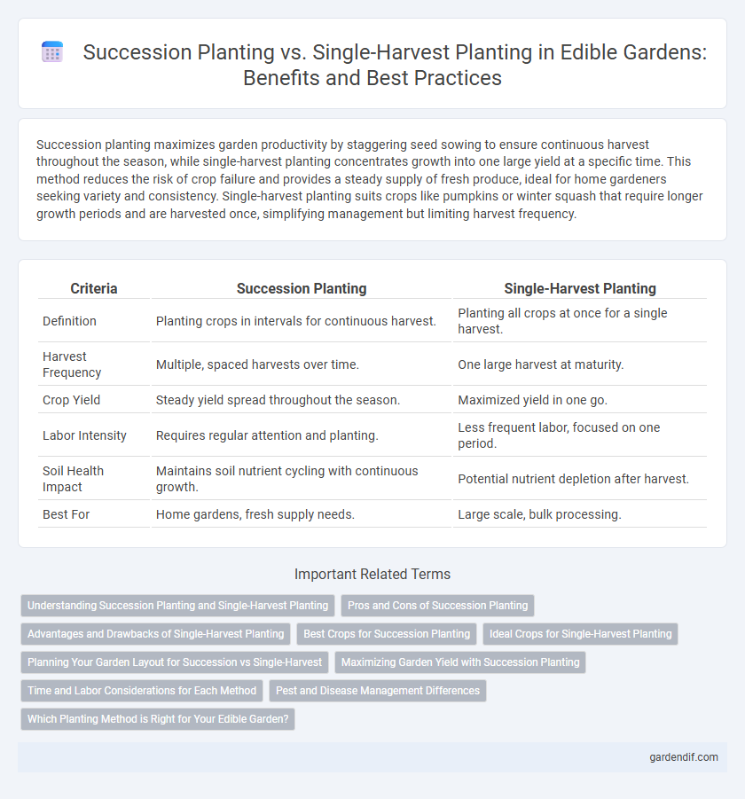 Succession Planting vs. Single-Harvest Planting in Edible Gardens: Benefits and Best Practices