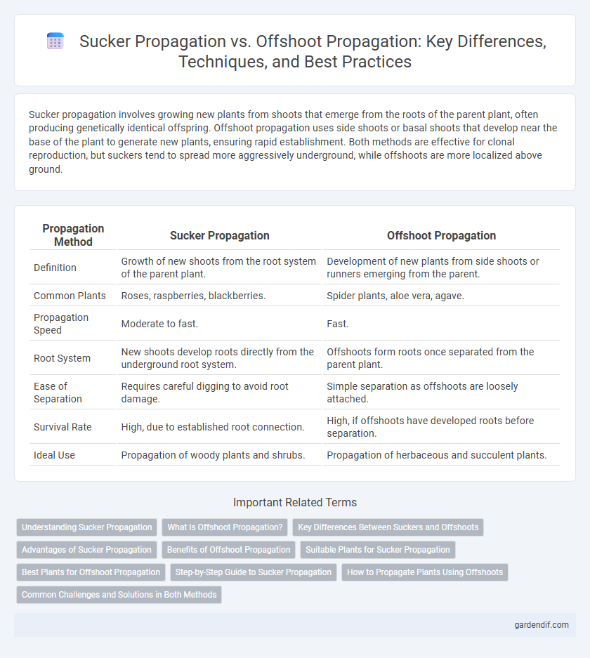 Sucker Propagation vs. Offshoot Propagation: Key Differences, Techniques, and Best Practices