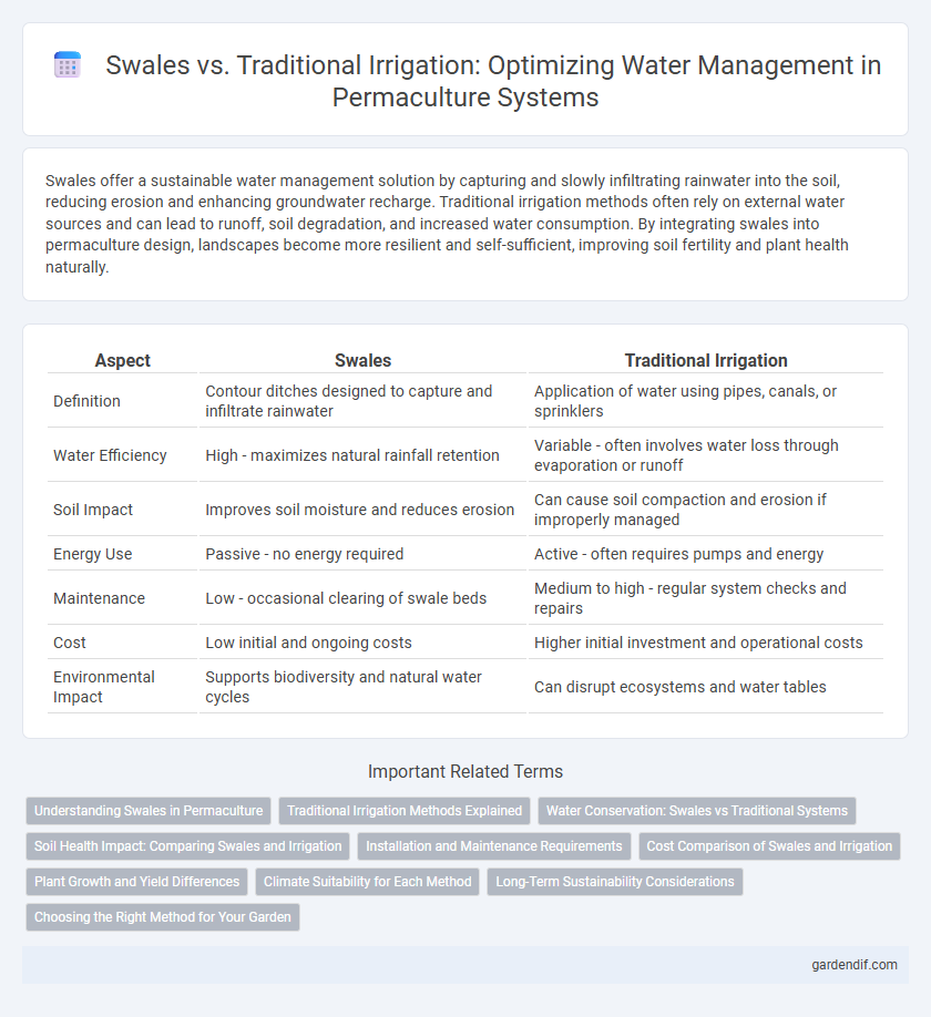 Swales vs. Traditional Irrigation: Optimizing Water Management in Permaculture Systems