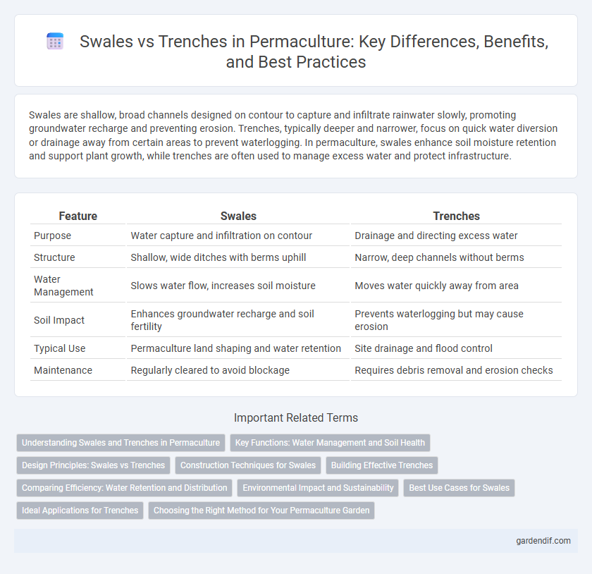 Swales vs Trenches in Permaculture: Key Differences, Benefits, and Best Practices