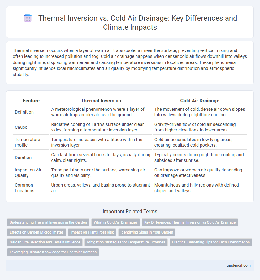 Thermal Inversion vs. Cold Air Drainage: Key Differences and Climate Impacts