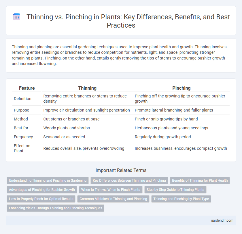 Thinning vs. Pinching in Plants: Key Differences, Benefits, and Best Practices