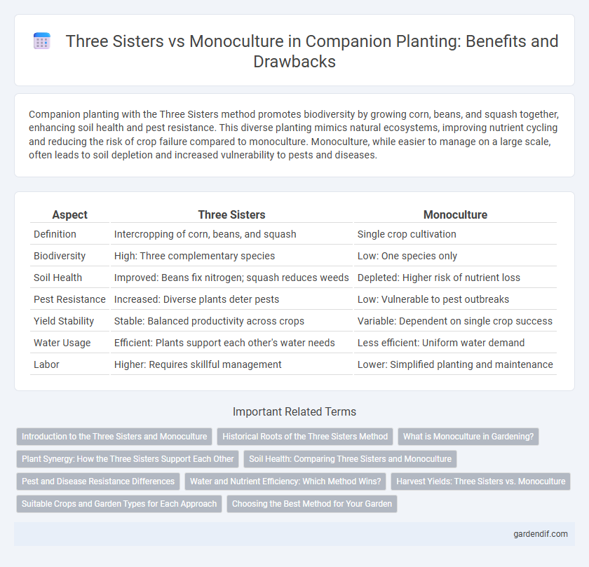 Three Sisters vs Monoculture in Companion Planting: Benefits and Drawbacks