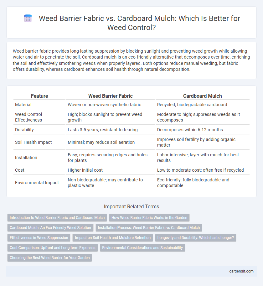 Weed Barrier Fabric vs. Cardboard Mulch: Which Is Better for Weed Control?