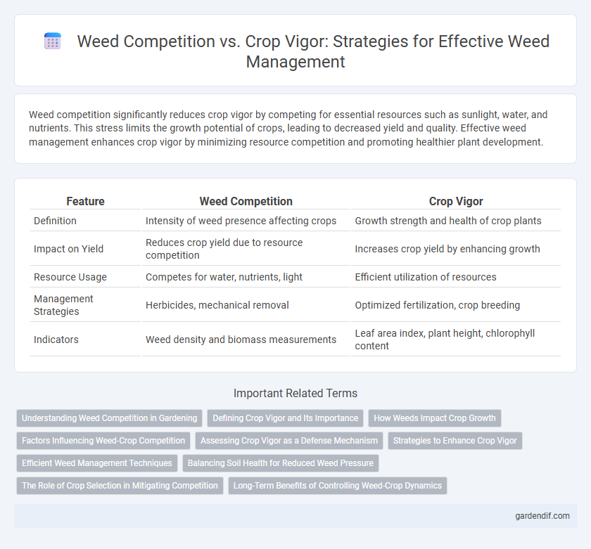 Weed Competition vs. Crop Vigor: Strategies for Effective Weed Management