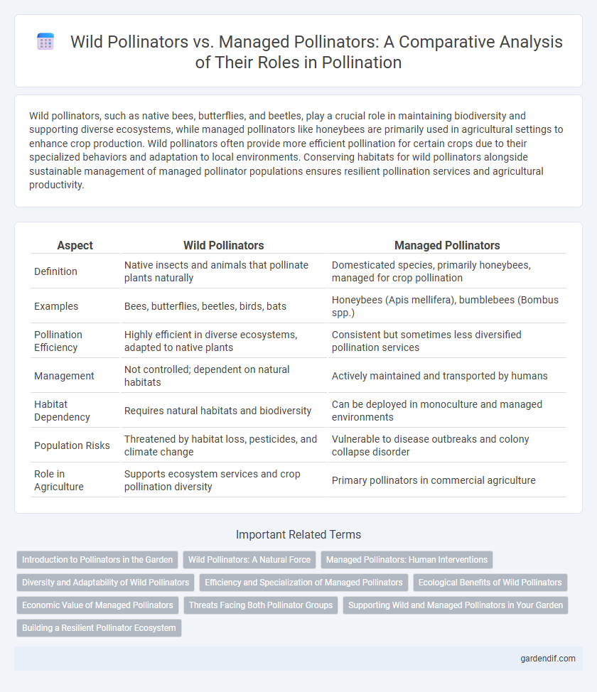 Wild Pollinators vs. Managed Pollinators: A Comparative Analysis of Their Roles in Pollination