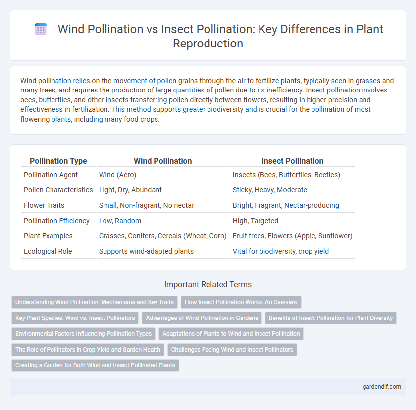 Wind Pollination vs Insect Pollination: Key Differences in Plant Reproduction