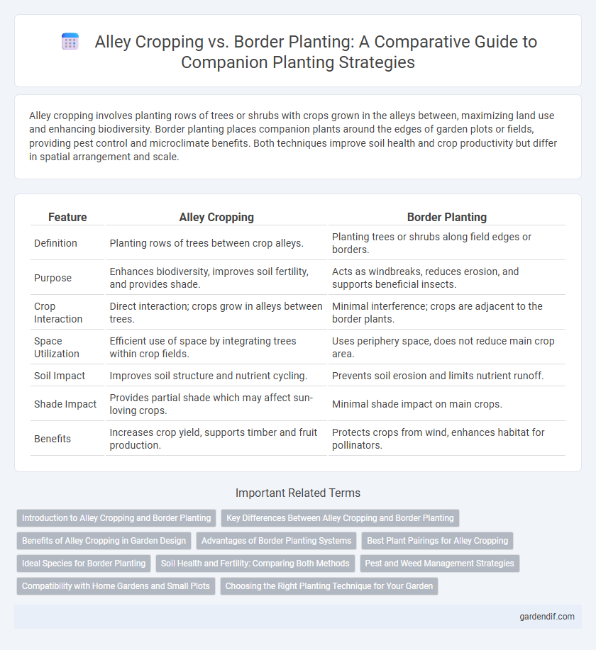 Alley Cropping vs. Border Planting: A Comparative Guide to Companion Planting Strategies
