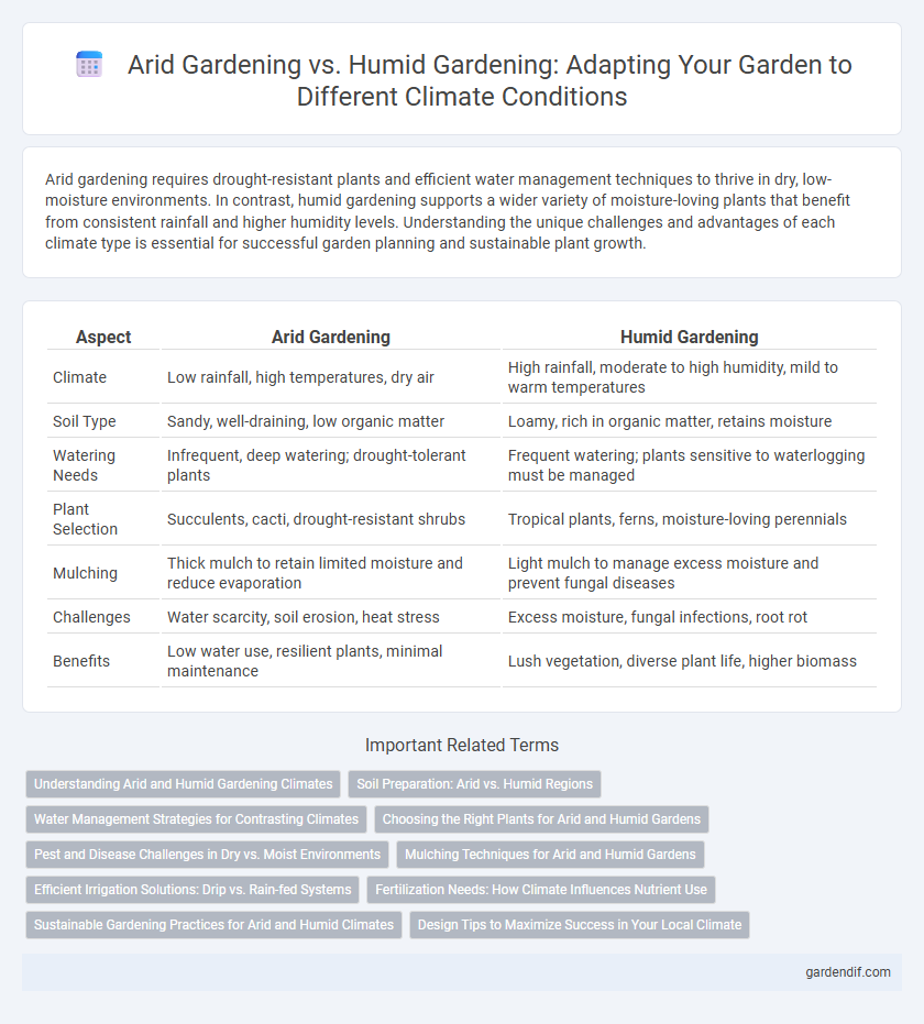 Arid Gardening vs. Humid Gardening: Adapting Your Garden to Different Climate Conditions