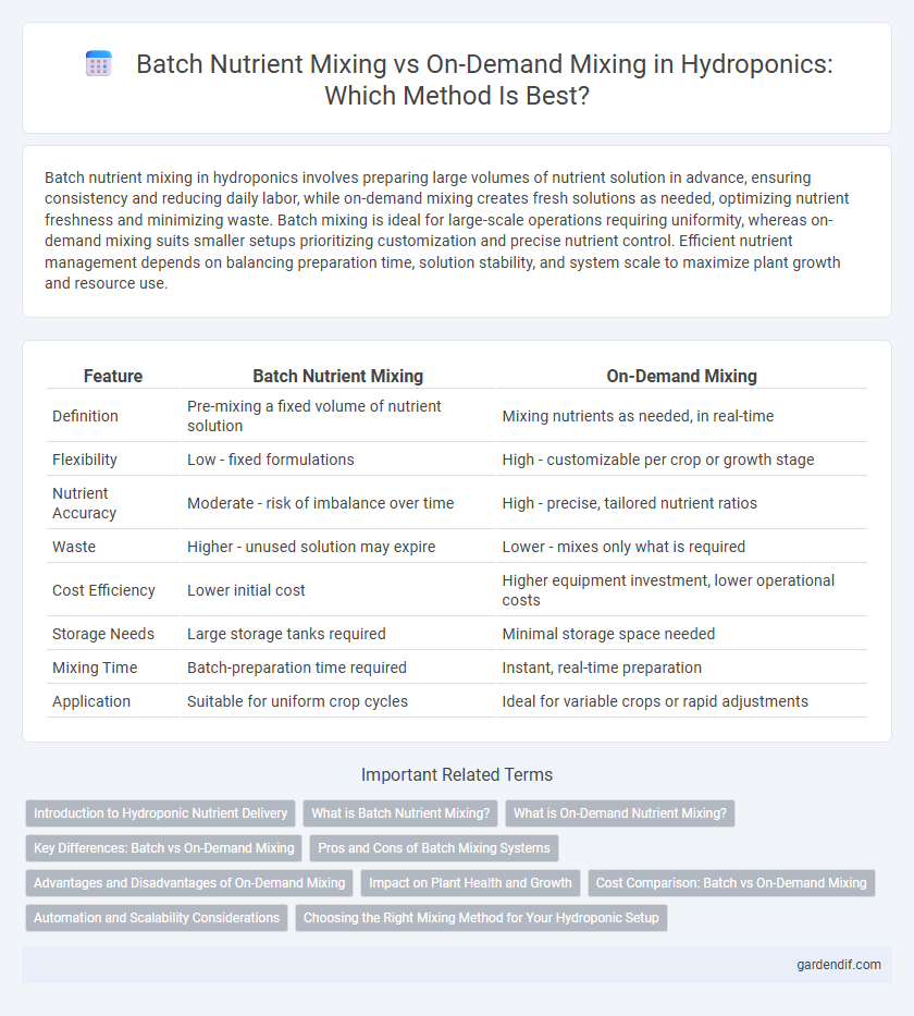 Batch Nutrient Mixing vs On-Demand Mixing in Hydroponics: Which Method Is Best?