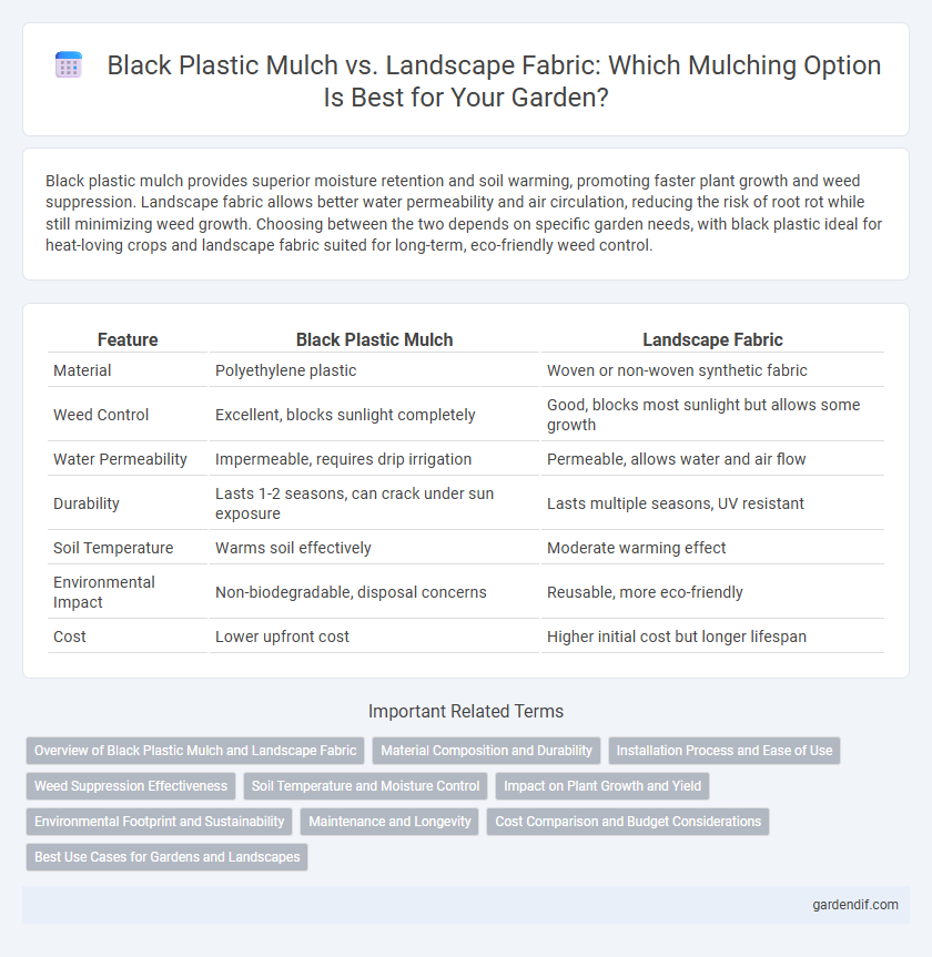 Black Plastic Mulch vs. Landscape Fabric: Which Mulching Option Is Best for Your Garden?