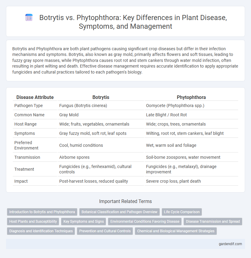 Botrytis vs. Phytophthora: Key Differences in Plant Disease, Symptoms, and Management
