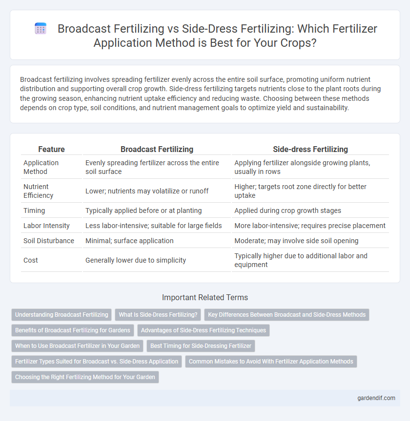 Broadcast Fertilizing vs Side-Dress Fertilizing: Which Fertilizer Application Method is Best for Your Crops?