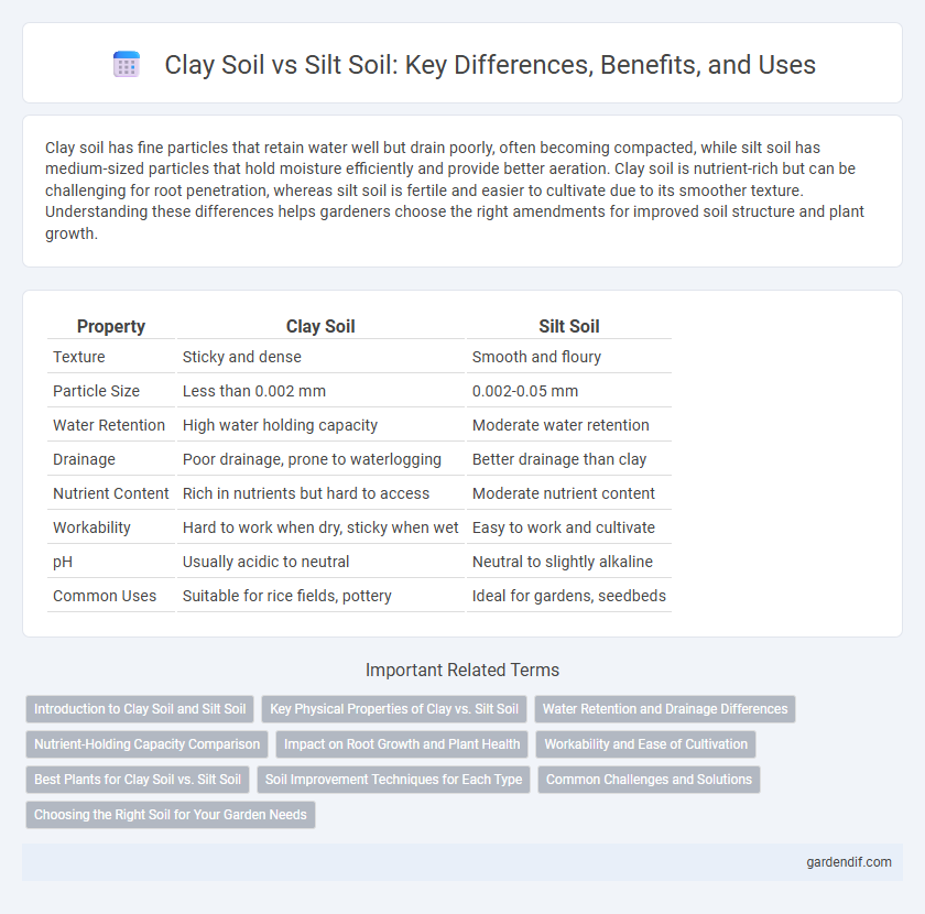 Clay Soil vs Silt Soil: Key Differences, Benefits, and Uses