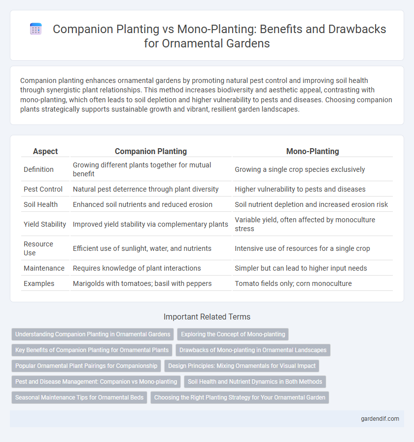 Companion Planting vs Mono-Planting: Benefits and Drawbacks for Ornamental Gardens