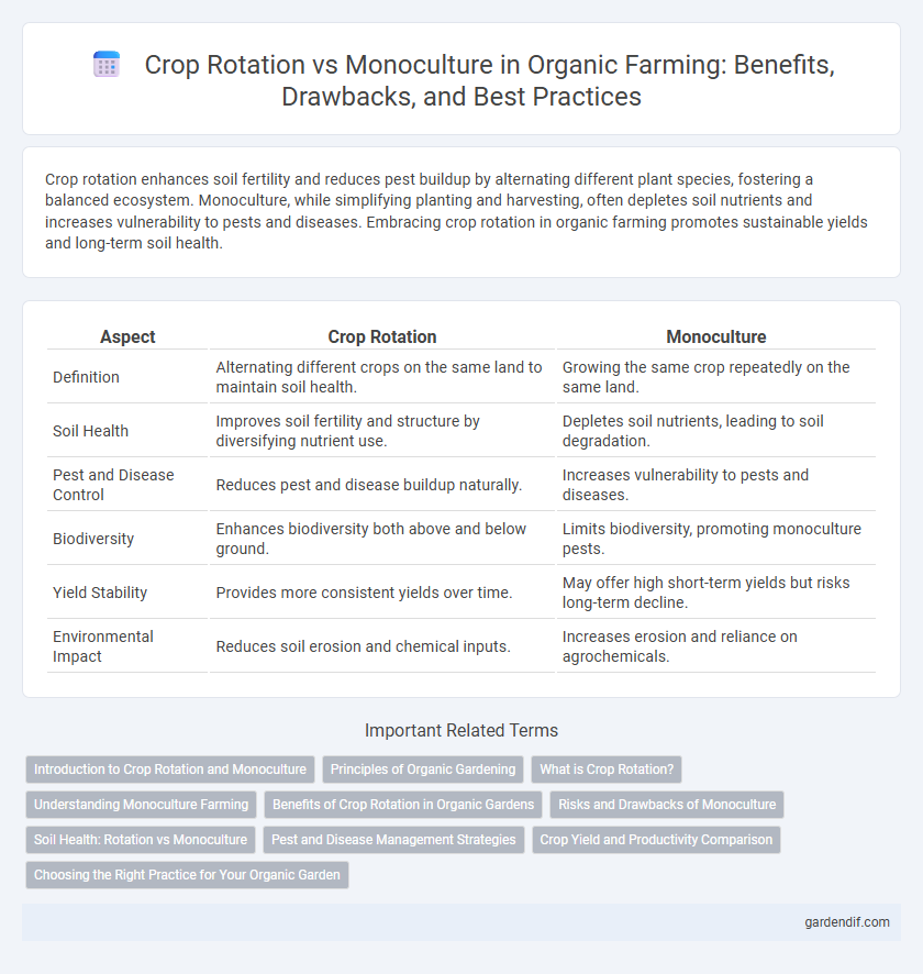 Crop Rotation vs Monoculture in Organic Farming: Benefits, Drawbacks, and Best Practices