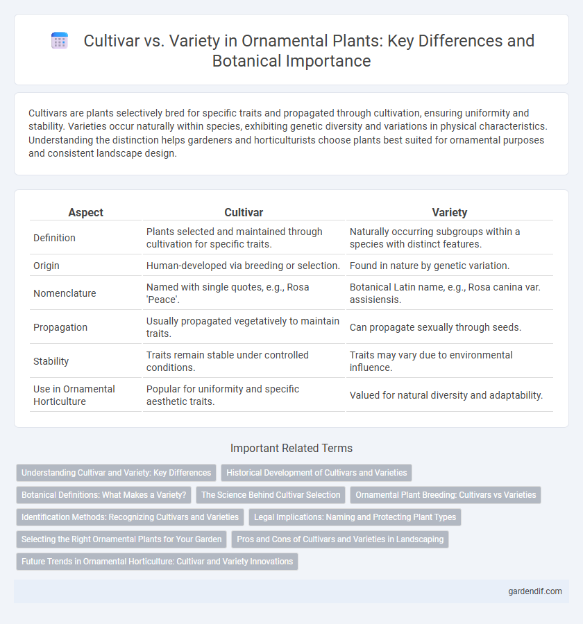 Cultivar vs. Variety in Ornamental Plants: Key Differences and Botanical Importance