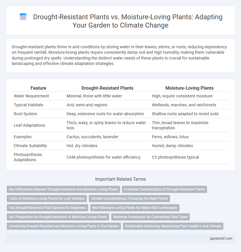 Drought-Resistant Plants vs. Moisture-Loving Plants: Adapting Your Garden to Climate Change