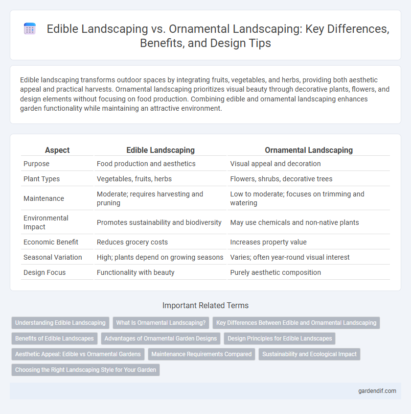 Edible Landscaping vs. Ornamental Landscaping: Key Differences, Benefits, and Design Tips