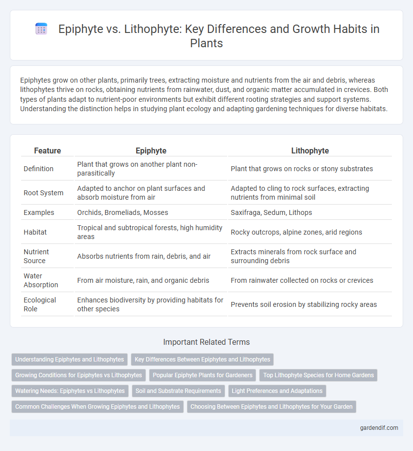 Epiphyte vs. Lithophyte: Key Differences and Growth Habits in Plants