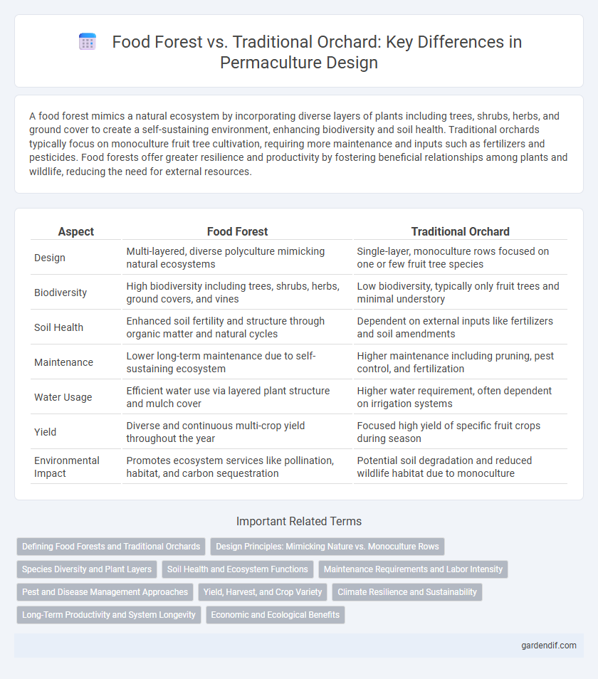 Food Forest vs. Traditional Orchard: Key Differences in Permaculture Design