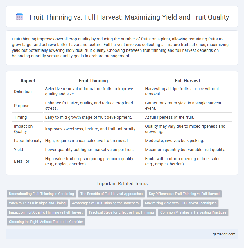 Fruit Thinning vs. Full Harvest: Maximizing Yield and Fruit Quality