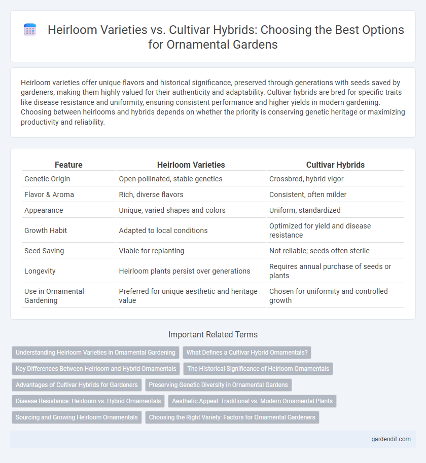 Heirloom Varieties vs. Cultivar Hybrids: Choosing the Best Options for Ornamental Gardens