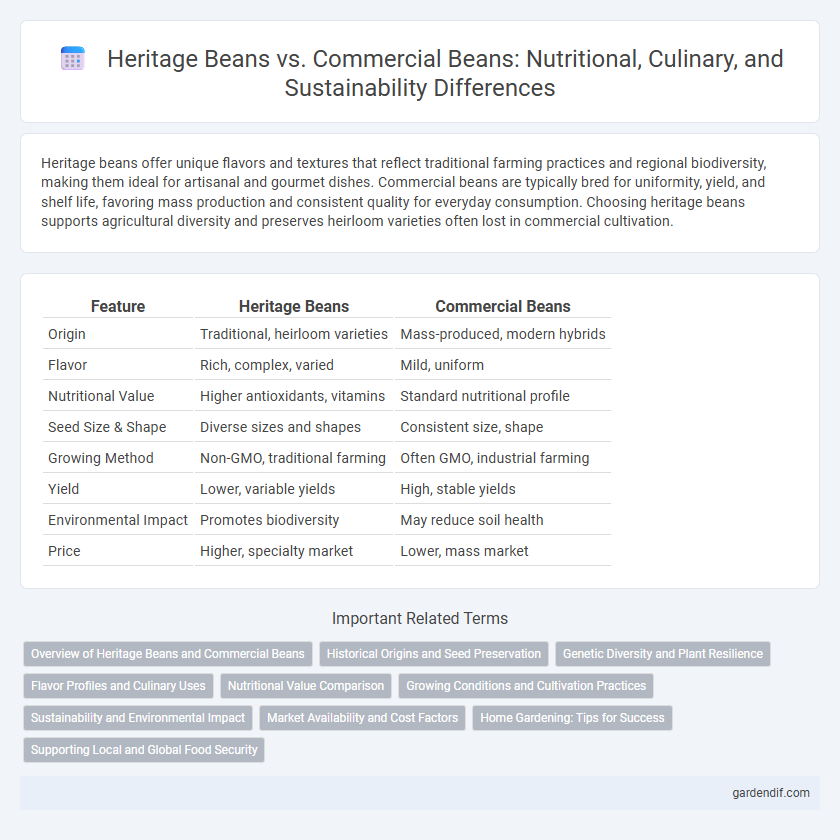 Heritage Beans vs. Commercial Beans: Nutritional, Culinary, and Sustainability Differences