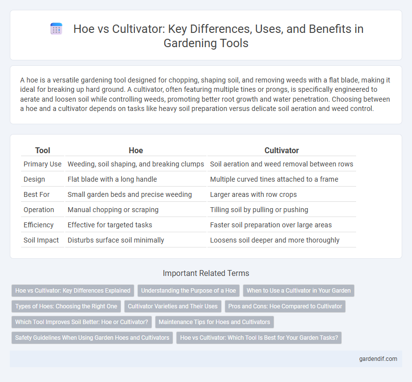 Hoe vs Cultivator: Key Differences, Uses, and Benefits in Gardening Tools