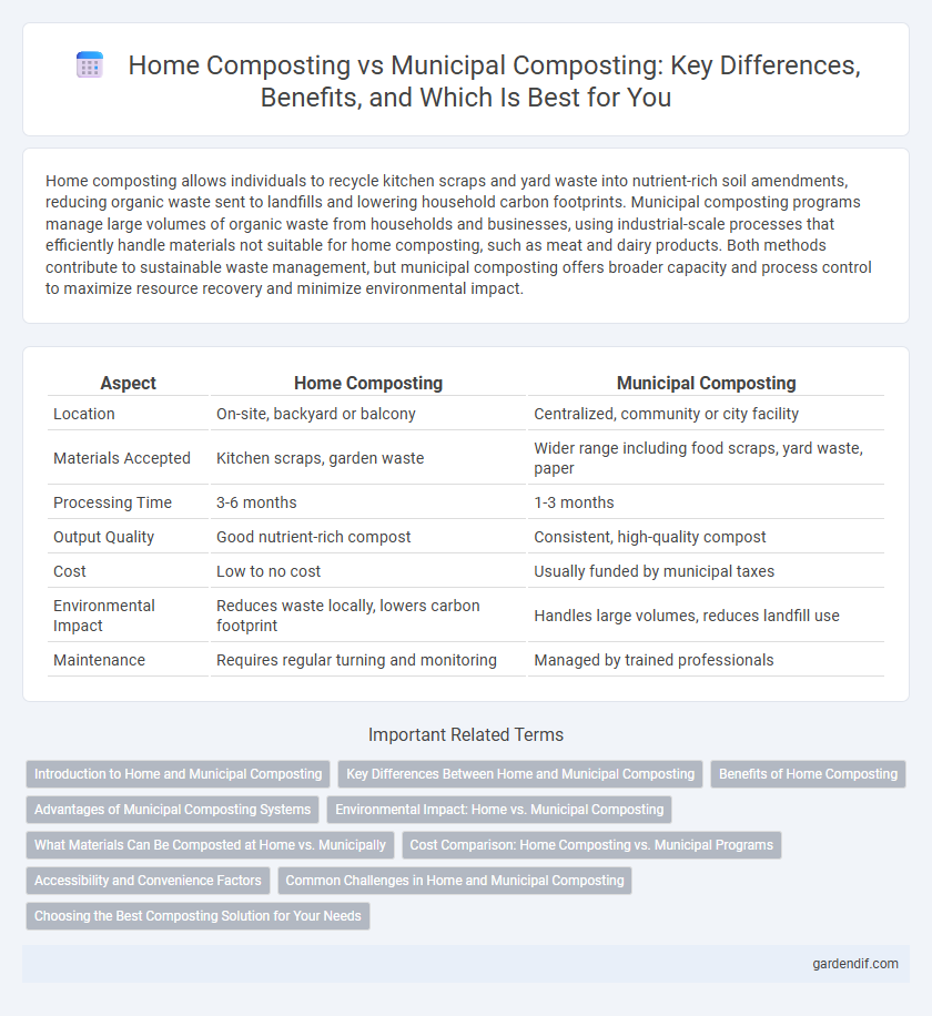 Home Composting vs Municipal Composting: Key Differences, Benefits, and Which Is Best for You