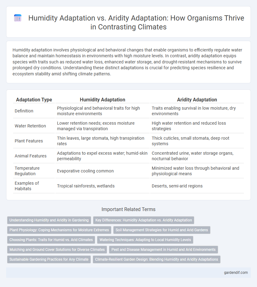 Humidity Adaptation vs. Aridity Adaptation: How Organisms Thrive in Contrasting Climates