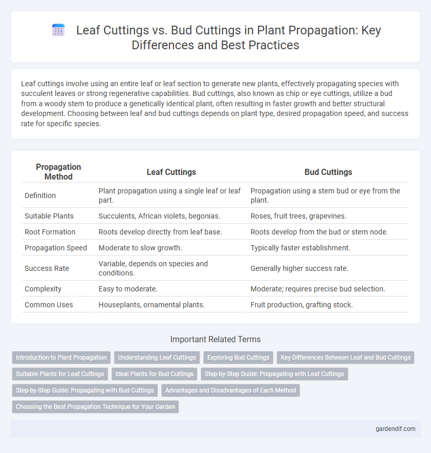 Leaf Cuttings vs. Bud Cuttings in Plant Propagation: Key Differences and Best Practices