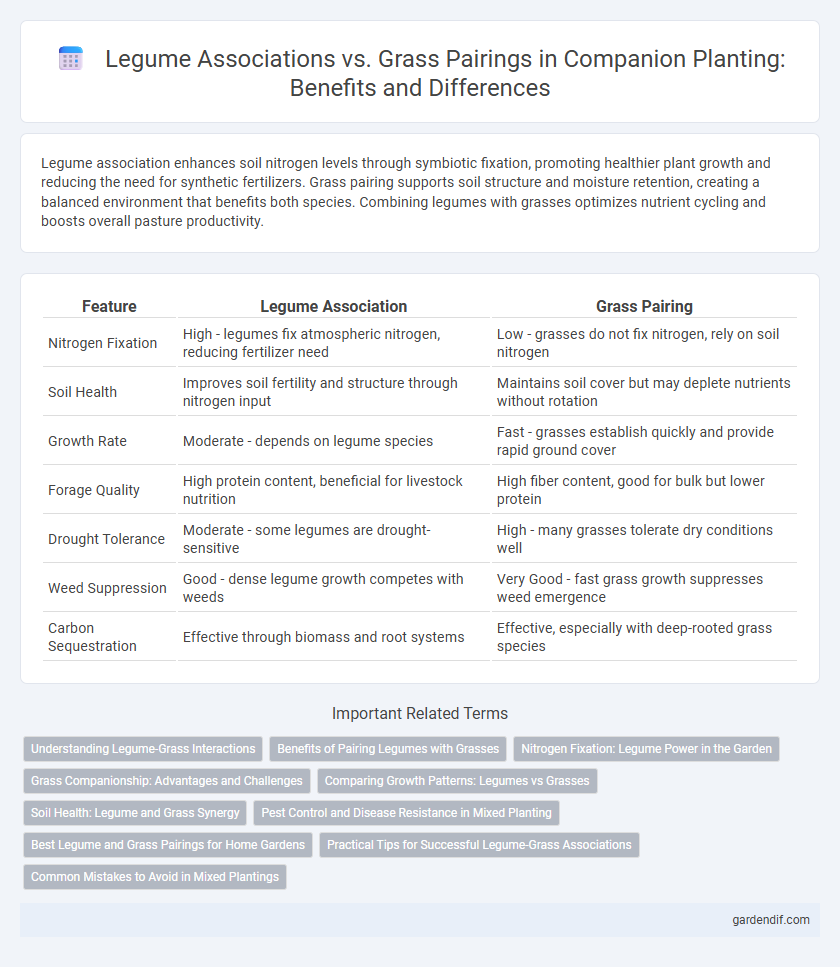 Legume Associations vs. Grass Pairings in Companion Planting: Benefits and Differences