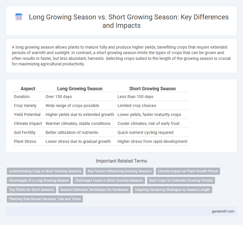 Long Growing Season vs. Short Growing Season: Key Differences and Impacts