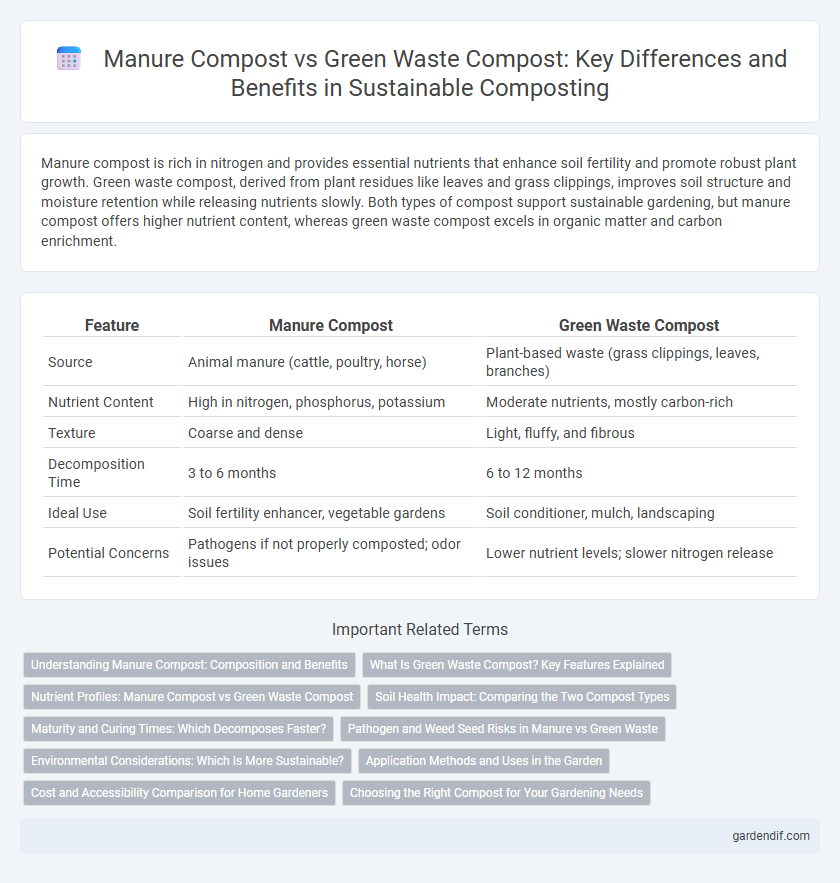 Manure Compost vs Green Waste Compost: Key Differences and Benefits in Sustainable Composting