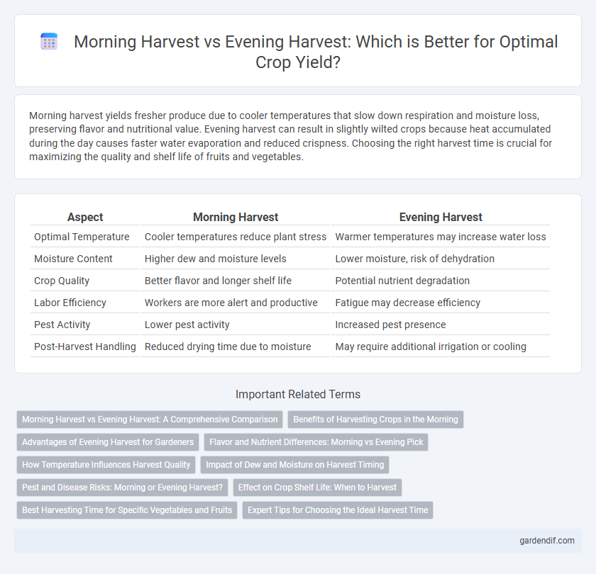 Morning Harvest vs Evening Harvest: Which is Better for Optimal Crop Yield?