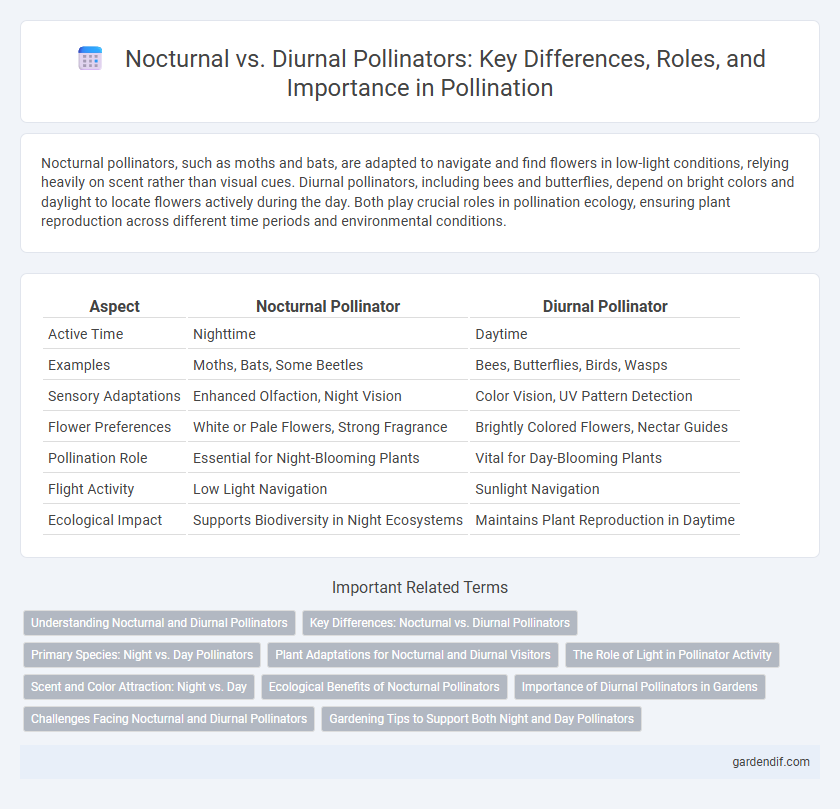 Nocturnal vs. Diurnal Pollinators: Key Differences, Roles, and Importance in Pollination