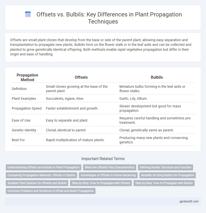 Offsets vs. Bulbils: Key Differences in Plant Propagation Techniques