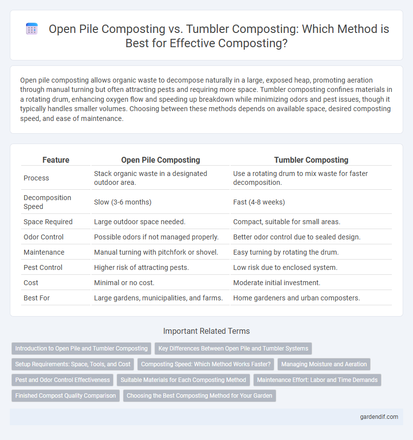 Open Pile Composting vs. Tumbler Composting: Which Method is Best for Effective Composting?