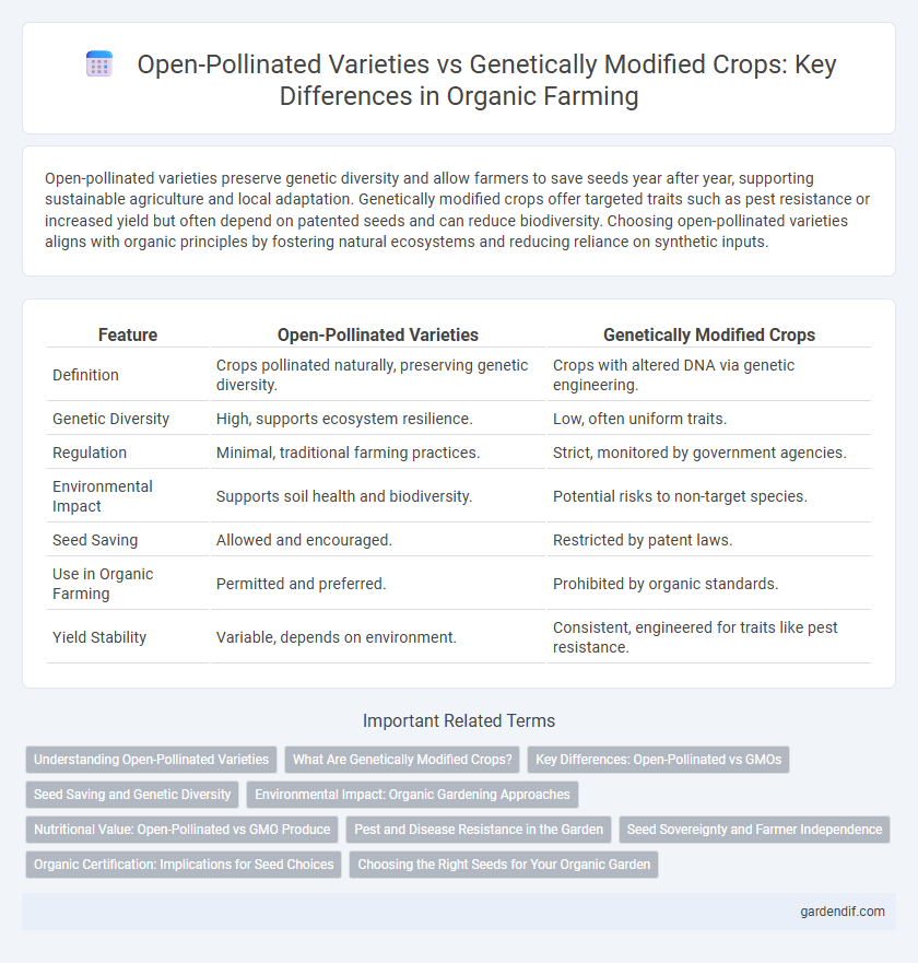Open-Pollinated Varieties vs Genetically Modified Crops: Key Differences in Organic Farming